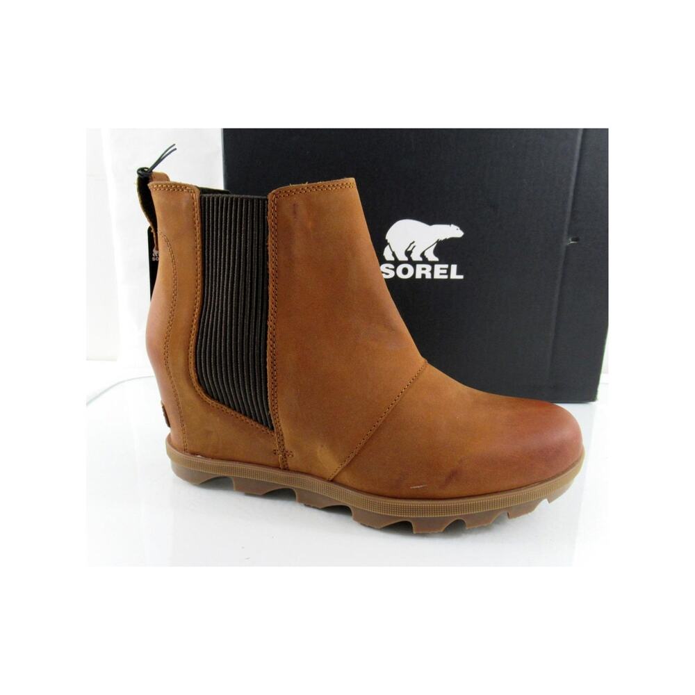 Sorel Evie II Waterproof Chelsea Booties Ankle Boots Taffy / Gum Tan